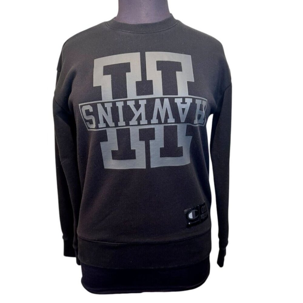 Champion‎ Stranger Things Hawkins Crewneck Sweatshirt Pullover 011 Patch small